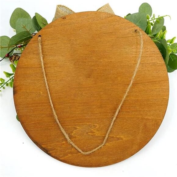 Round Wooden Merry Christmas Wreath with Accents - Picture 3 of 6